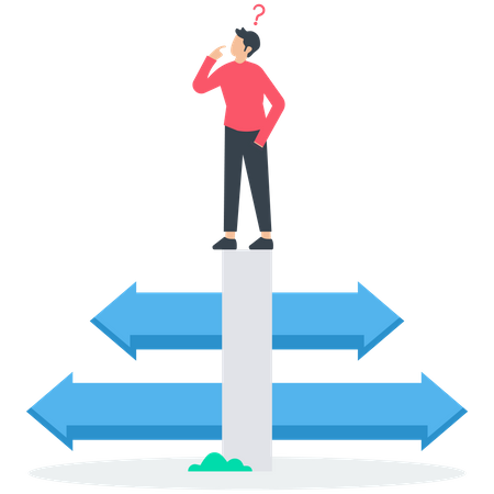 Crossroads as business strategy choice and future options  Illustration