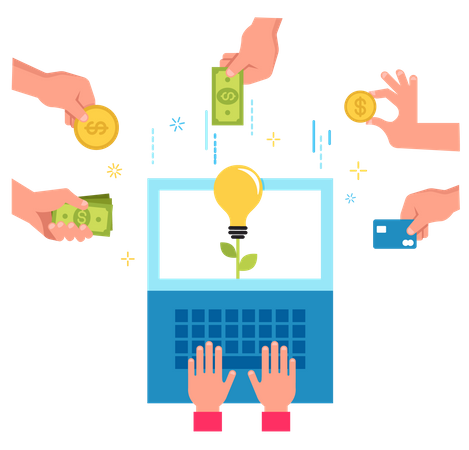 Crowdfunding  Illustration