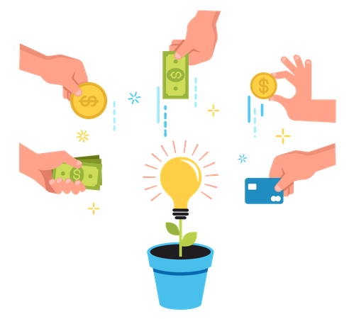 Crowdfunding  Illustration