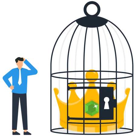 Crown in the cage  Illustration