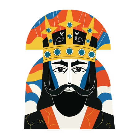 Crowned man  Illustration