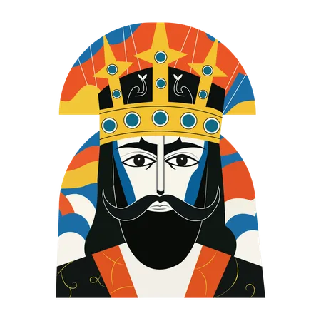 Crowned man  Illustration