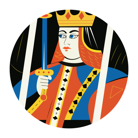 Crowned person  Illustration