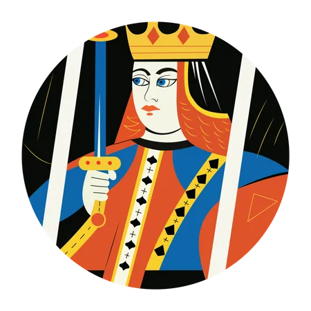 Crowned person  Illustration