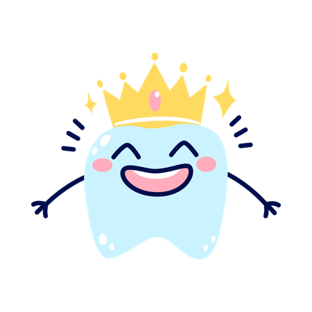 Crowned tooth  Illustration