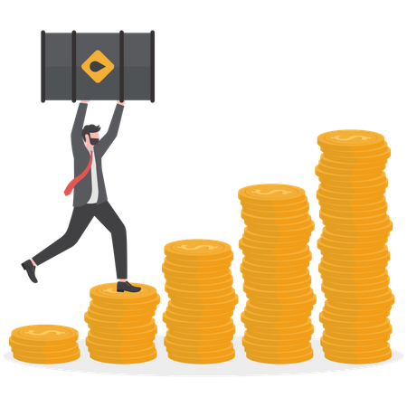 Crude oil price increase  Illustration