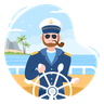illustrations for cruise captain