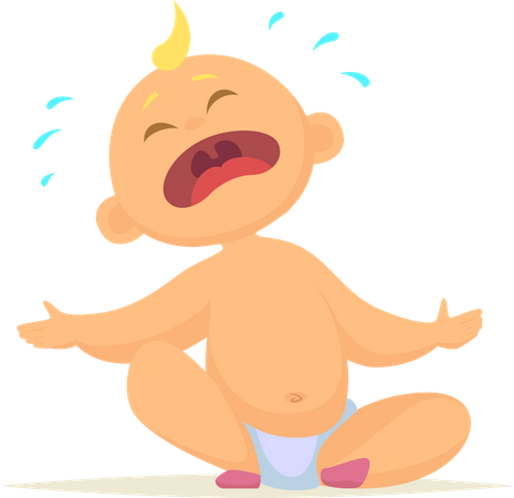 Crying Baby  Illustration