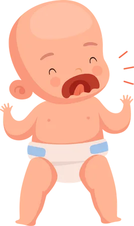 Crying Baby Illustration