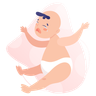 crying baby illustration
