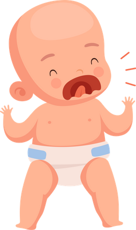 Crying Baby  Illustration