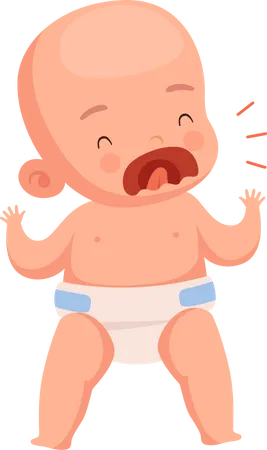 Crying Baby  Illustration