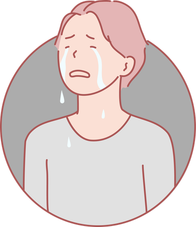 Crying boy  Illustration