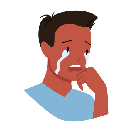 Crying Boy  Illustration