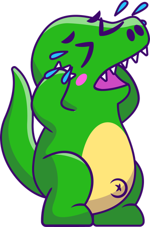 Crying Dino  Illustration