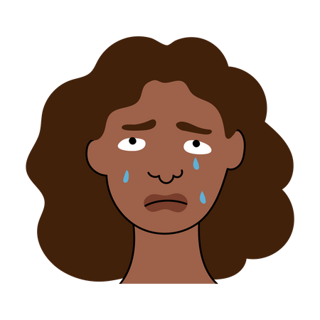 Crying Girl Illustration