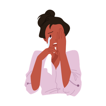 Crying Girl  Illustration