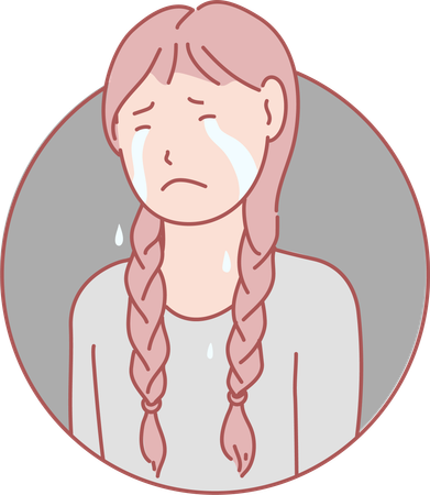Crying girl Illustration