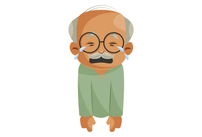 Crying Grandfather  Illustration