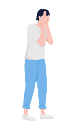 Crying man  Illustration