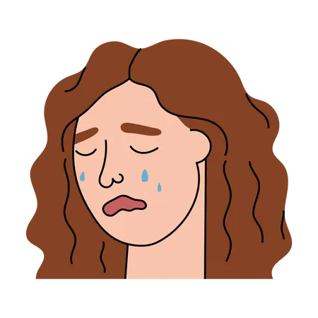 Crying Woman Illustration
