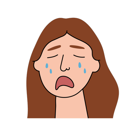 Crying Woman Illustration