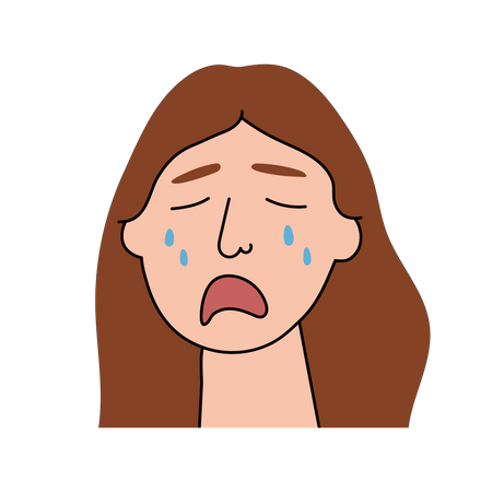 Crying Woman  Illustration