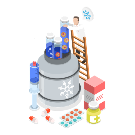 Cryoconservation d'ovules  Illustration