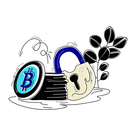 Cryptage en crypto-monnaie  Illustration