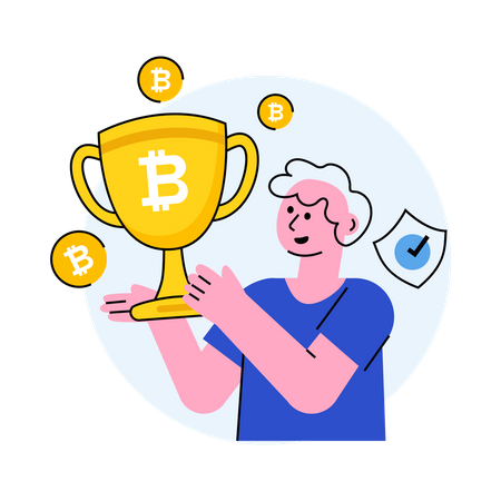 Crypto Achievement  Illustration