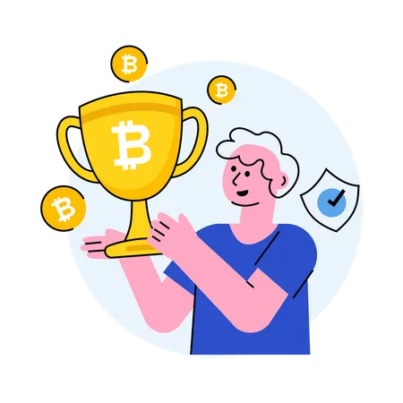 Crypto Achievement  Illustration