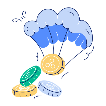 Crypto Airdrop  Illustration