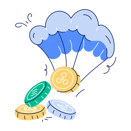 Crypto Airdrop  Illustration