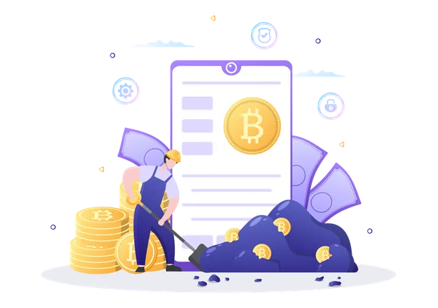 Cryptocurrency Wallet App On Mobile Of Blockchain Technology Bitcoin Money Market Altcoins Or Finance Exchange With Credit Card In Flat Vector Illustration Illustration