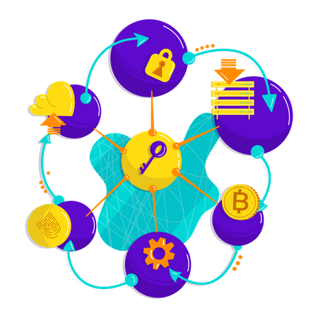 Crypto Blockchain  Illustration