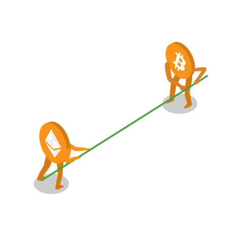 Crypto Coin Trading  Illustration