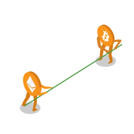 Crypto Coin Trading  Illustration