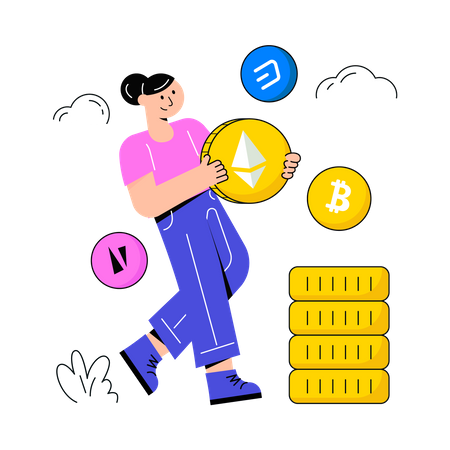 Crypto Coins  Illustration