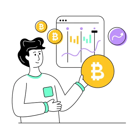 Commerce de crypto  Illustration