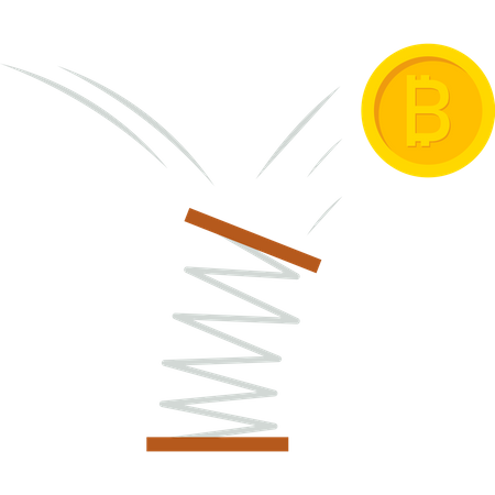 Crypto currency bounces back up after fall  Illustration