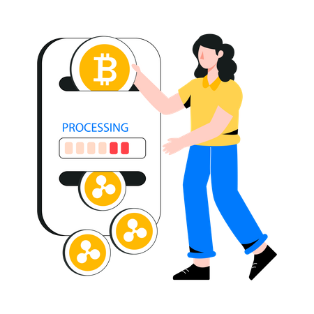 Crypto currency Exchange Illustration