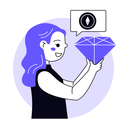 Crypto Diamond  Illustration