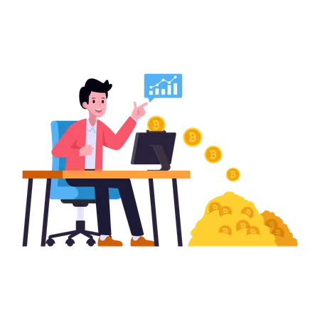 Crypto Earning  Illustration