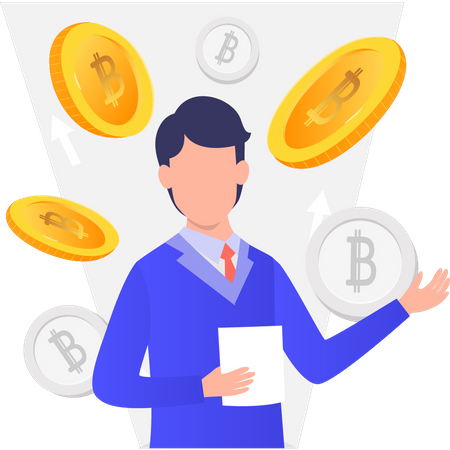 Crypto Earning  Illustration