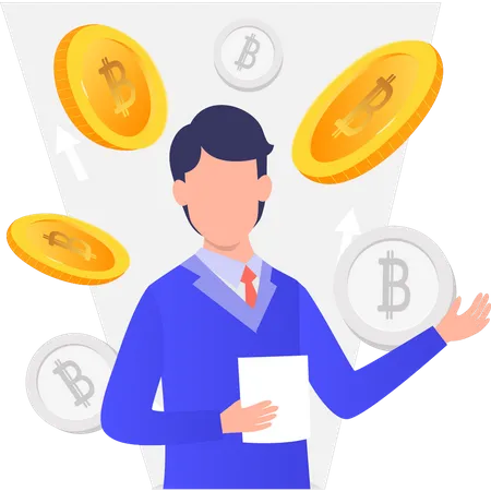 Crypto Earning  Illustration