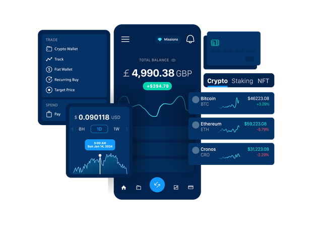 Application mobile d'échange de crypto-monnaie  Illustration