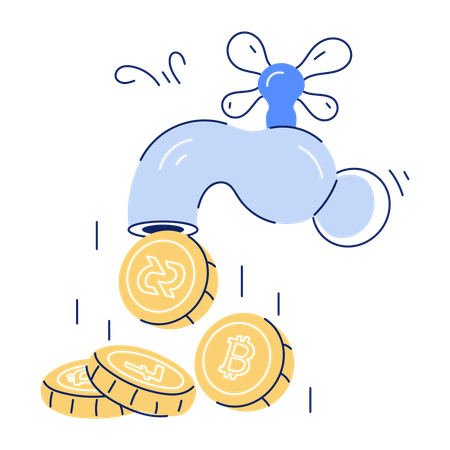 Crypto Faucet  Illustration