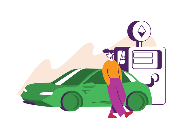 Crypto Gas Filling  Illustration