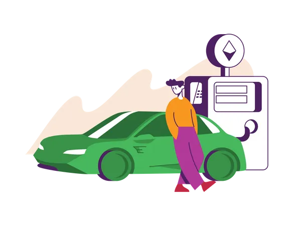 Crypto Gas Filling  Illustration