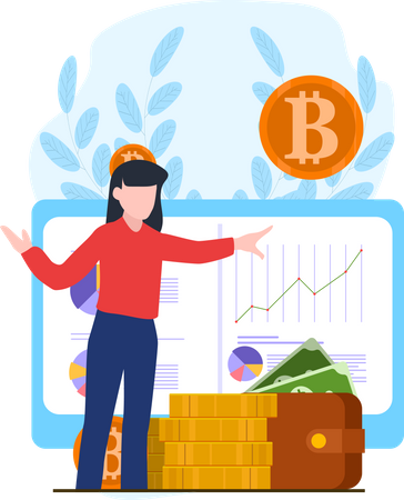 Investissement cryptographique  Illustration